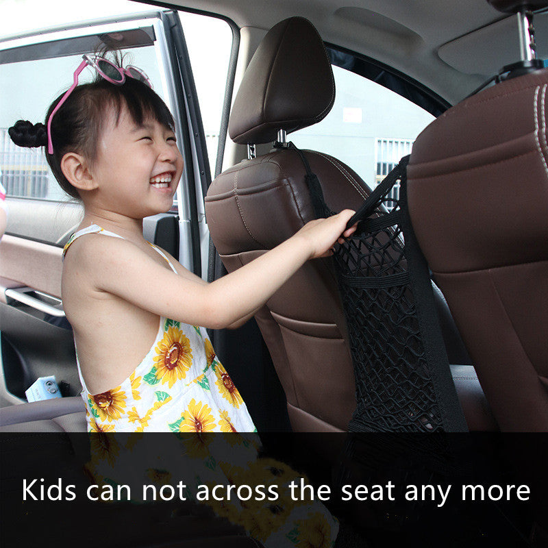 Car Seat Middle Nets Pocket Storage Bag 3Layers Scalable General Use