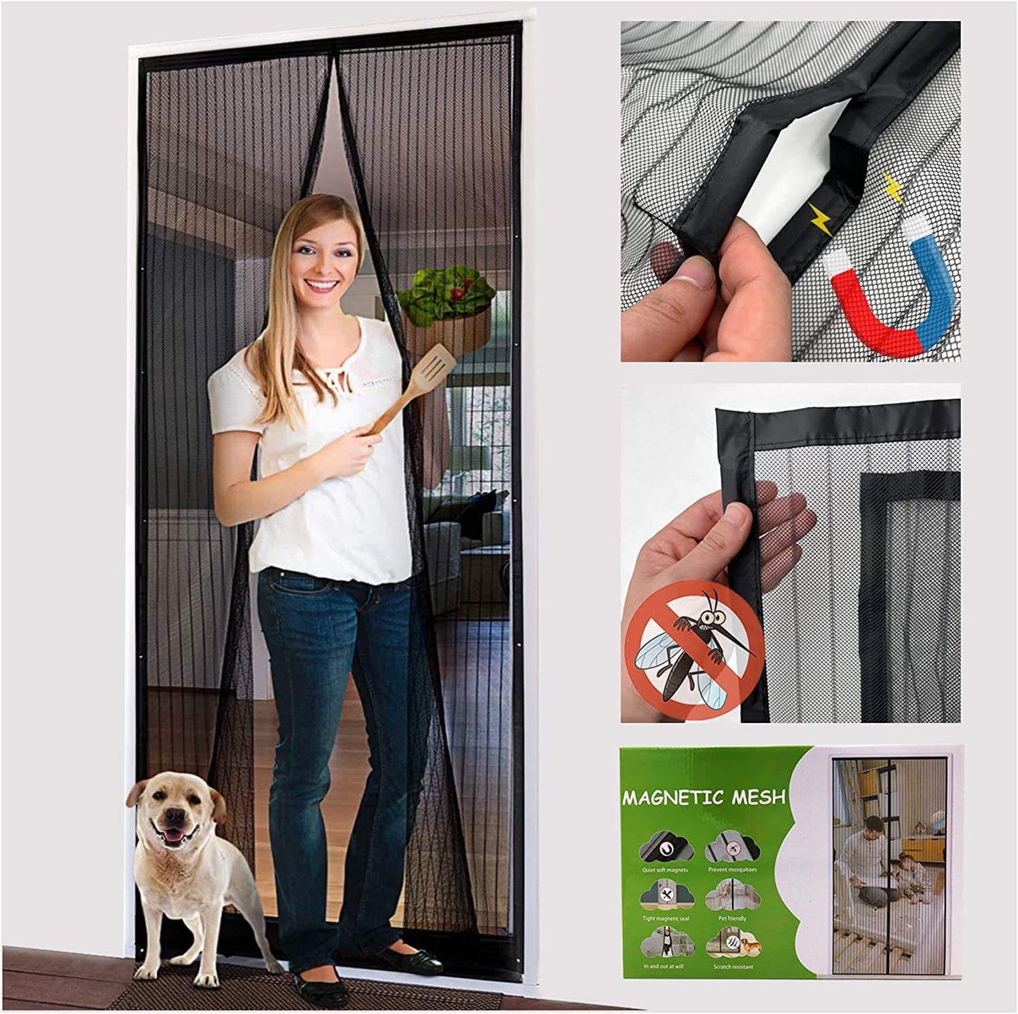 Hight Quality Dust Proof Summer Magnetic Mosquito Netting Screen Door Curtain