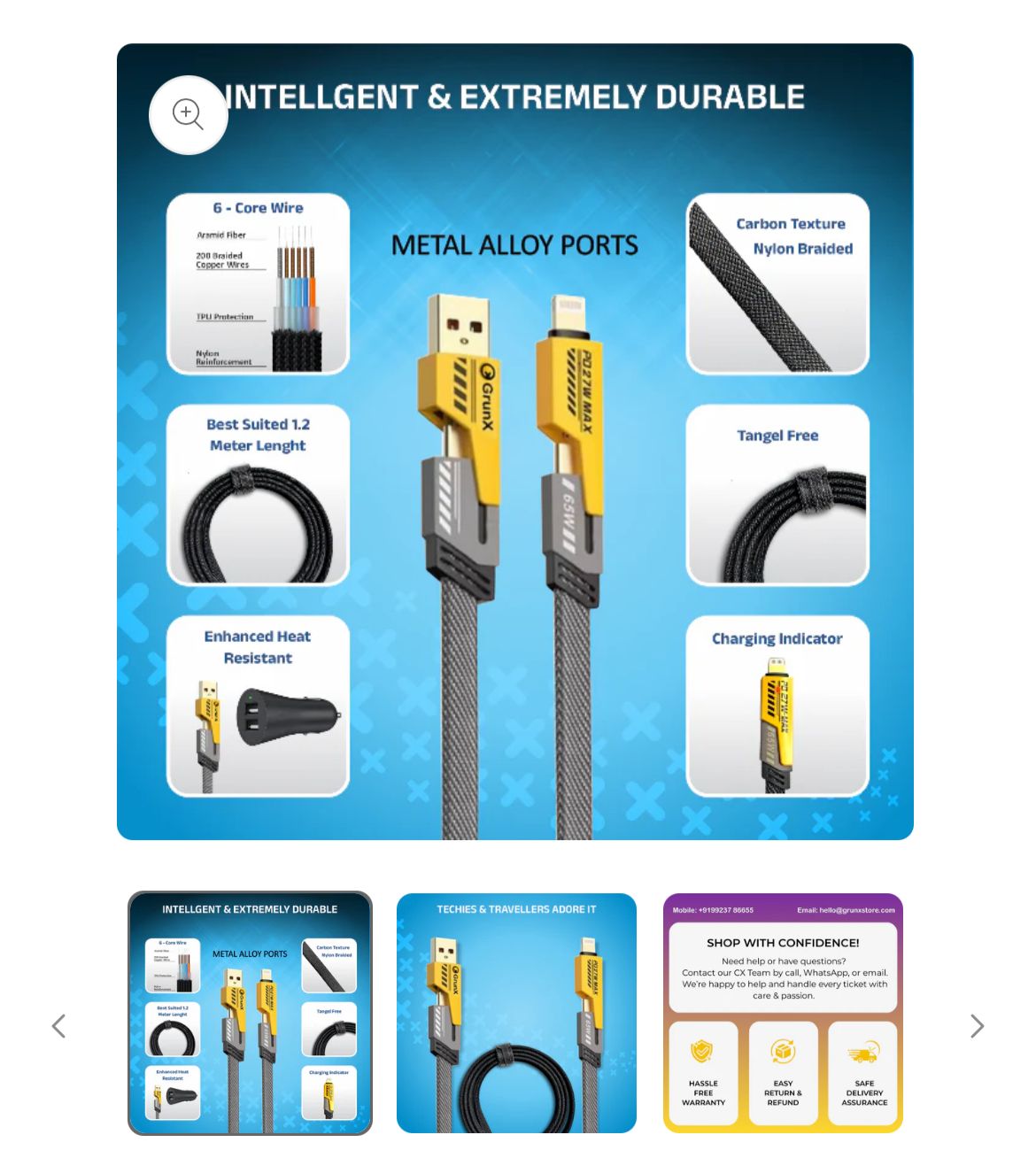 4 in 1 MOBILE PHONE DATA CABLE