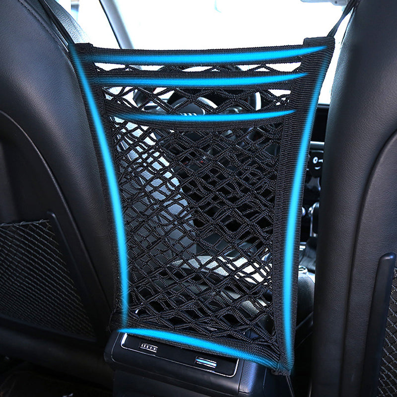 Car Seat Middle Nets Pocket Storage Bag 3Layers Scalable General Use